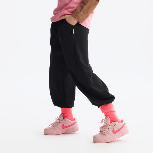 【MQD】童装女童裤子2025春装新款儿童针织裤黑色休闲裤百搭运动 商品图1