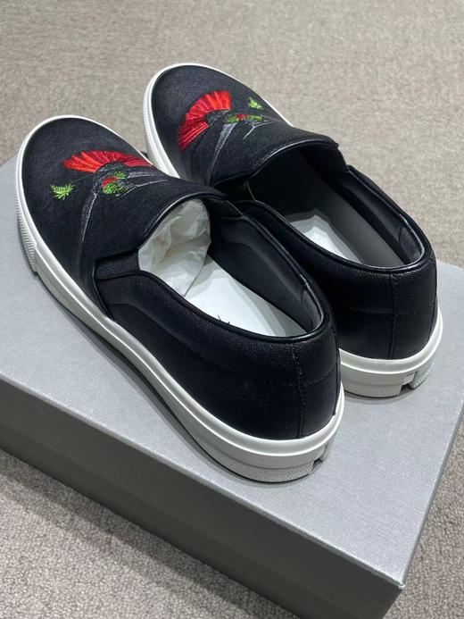 【超惠秒】McQueen 麦昆 男女通款一脚蹬真皮蜂鸟刺绣百搭运动休闲鞋 12356 商品图1