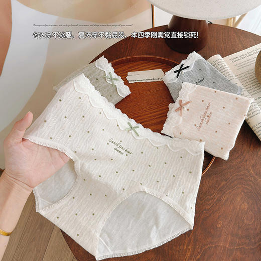 内裤女中高腰蕾丝花边少女内裤纪念日百货门店同款163803414 商品图3