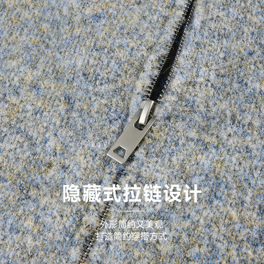 CHINISM赤尘 花纱粗纺纱线连帽开衫男春季宽松拉链毛衣男士外套 商品图1