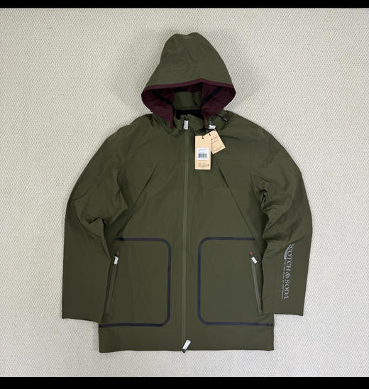 荷兰小苏打 元单 防泼水中长款 压胶冲锋衣外套 WT862 商品图4