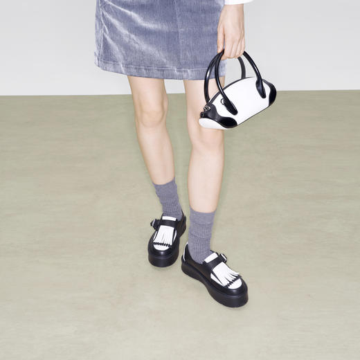 lost in echo2025早秋新款复古手工布洛克个性流苏轻便厚底鞋单鞋 商品图3