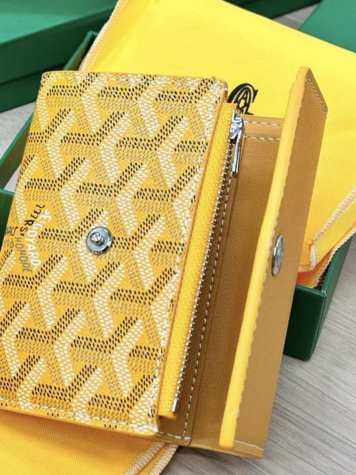 三折一体钱包卡包。棕色。黄色。绿色。黑色  蓝色g 商品图6