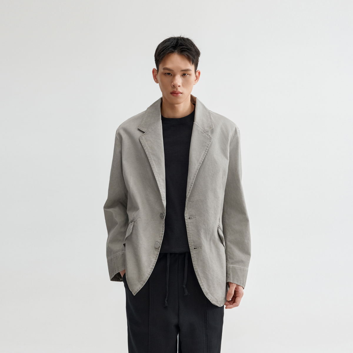 CHINISM赤尘 重磅炒洗做旧西装外套男秋冬复古西服男士外套