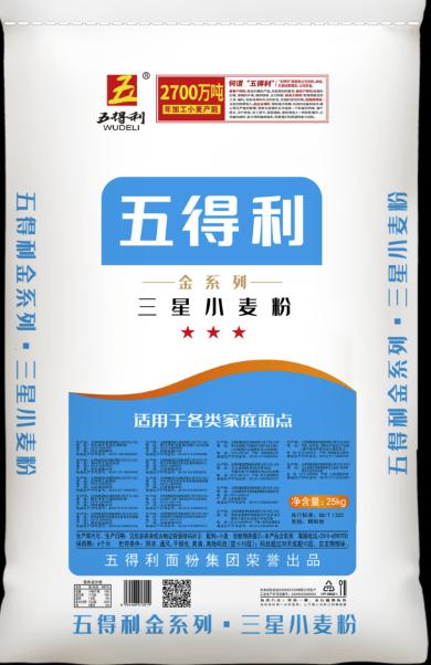 【QT】五得利金系列三星小麦粉  25KG/袋 商品图0