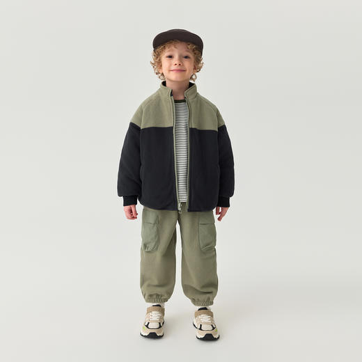 马克珍妮男童双面穿撞色夹棉外套2025秋冬新款551591 商品图2