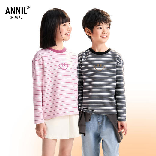 男女童圆领长袖针织衫秋季新款安奈儿童装EM531505 商品图1