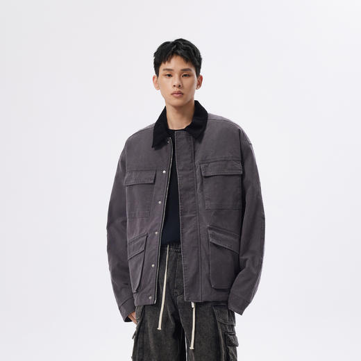 CHINISM赤尘 工装棉服男冬季美式夹棉外套加厚保暖棉衣翻领棉袄 商品图2