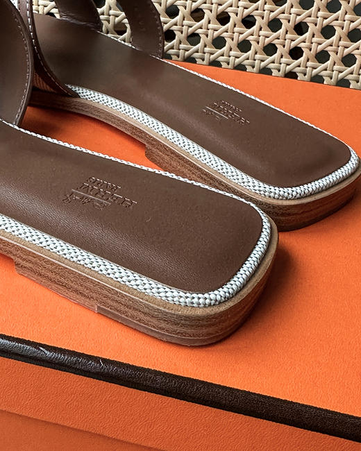 现货 THS-限时 爱马家 拼色织带款凉拖 平跟拖鞋 高跟拖鞋 6色 BZ1257 商品图10