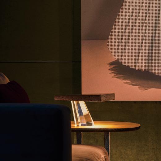 摩根玛瑙系列聚光台灯天然黑洞石+水晶 商品图7