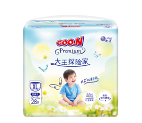 大王短裤式婴儿纸尿裤大王探险家系列L34片/XL28片/XXL25片/XXXL21片