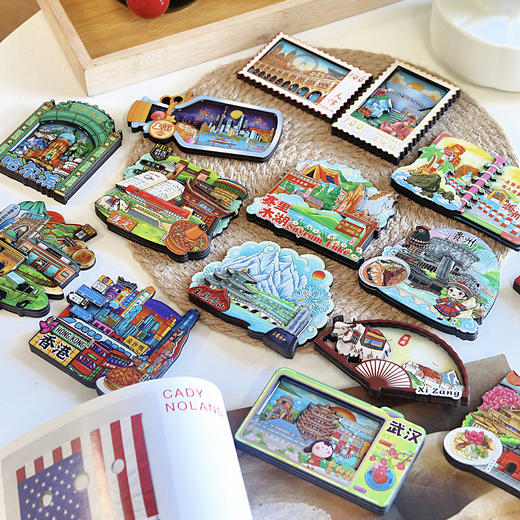 “开中隐藏款发199元红包”  中国城市记忆冰箱贴 原创设计 随机5款不重复 商品图2