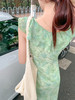 【折后再享2件88折】现货秒杀！微信打折价！韩系度假风绿色碎花连衣裙 日常229.99 立减100 秒杀129.99！ 商品缩略图9
