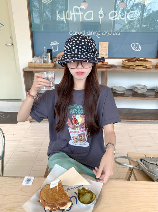 <曾小咸推荐>现货秒杀！卖完不补 ！微信打折价！韩系印花短袖 日常119.99 立减60 秒杀59.99！绿色半身裙 日常139.99 立减70 秒杀69.99！ 商品图6