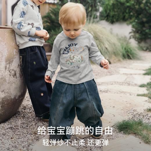 【宝宝服饰】嫚熙幸运鹅童装儿童长袖T恤2025秋款纯棉上衣 商品图4