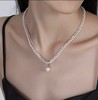 【碎银叠浪 · 珠光叙事】✨欧美设计师作品 🎊经典珍珠吊坠+双层链，美呆了！！🤩 商品缩略图3