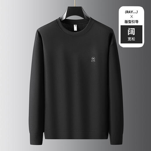 【DX】大依优型大码男装上衣圆领长袖卫衣肥佬时尚套头卫衣打底衫秋季新款男士加大码棉质 商品图7