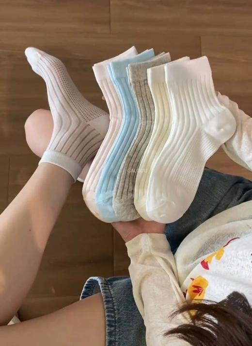 10双装💰❗️❗️🎁【Galouu日系薄款镂空网眼袜】💥可爱爆了❤️网眼小短袜夏天！心动啊啊啊啊！真的巨巨巨透气的！！温柔的芭蕾风🧦太少女了 商品图1