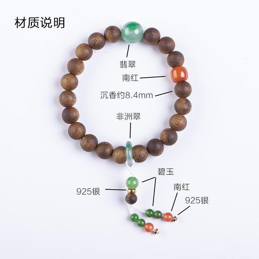 xy0522沉香+非洲翠南红手持手串 商品图6