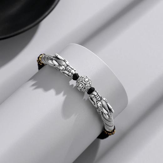 Winy 999足银双龙戏珠手链配证书送男友生日节日礼物 商品图2