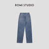 ROMI STUDIO"美式率性"棉质做旧猫须YKK拉链直筒牛仔裤RWCAXA4744  商品缩略图1