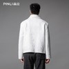 PINLI品立2025秋季新款可翻高领针织提花夹克男士贴布绣短款外套B253104018 商品缩略图3