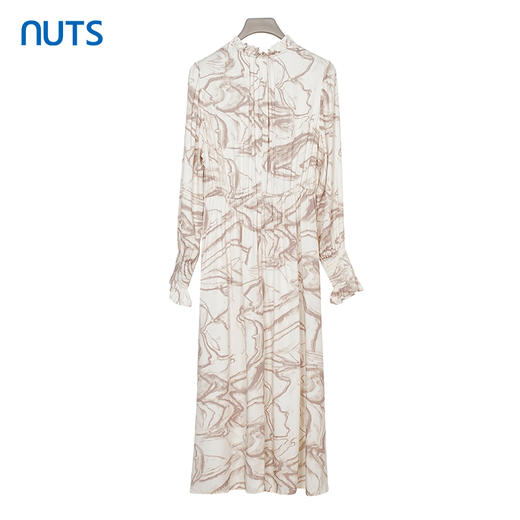 NUTS商场同款春秋季设计感高级气质宽松长袖连衣裙女313103127B 商品图1