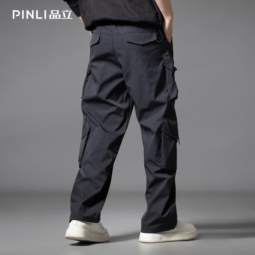 PINLI品立2025秋季新款潮牌户外工装裤男多口袋宽松直筒休闲长裤GD253117014 商品图5