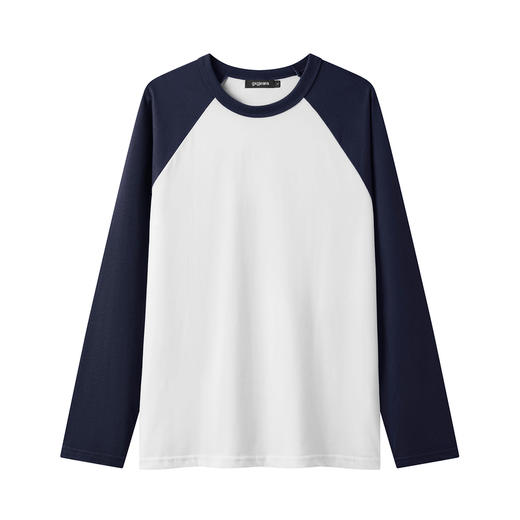 gxg.jeans男装 多色插肩袖基础打底长袖T恤男女同款情侣长袖T  25秋热卖 商品图4