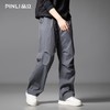 PINLI品立2025秋季新款褶皱直筒伞兵裤潮牌男士宽松百搭休闲长裤GD253117011 商品缩略图3