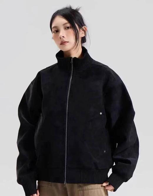 【质感不输真皮 防污防风有型】美拉德风机车风情侣超纤面料防污外套 商品图8