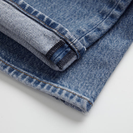 ROMI STUDIO"美式率性"棉质做旧猫须YKK拉链直筒牛仔裤RWCAXA4744  商品图4