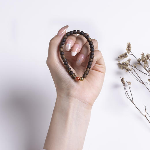 xy0523沉香+南红气质鼓珠手串 商品图8