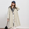 三彩2025秋季新款宽松长款连帽风衣外套长袖休闲气质通勤简约S 商品缩略图1