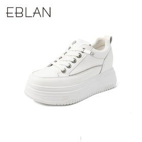 伊伴秋季经典百搭小白鞋厚底增高女鞋B25426510