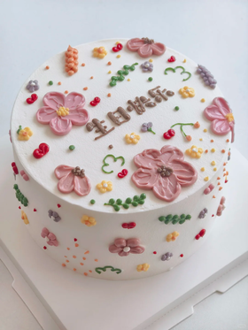 多款式~多巴胺色五彩斑斓裱花蛋糕-低糖处理无添加