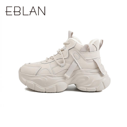 伊伴冬季机能风帅气老爹鞋舒适厚底B25681630 商品图1