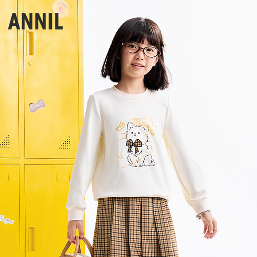 【实体店同款】女童圆领卫衣秋季新款安奈儿童装AG531302 商品图0
