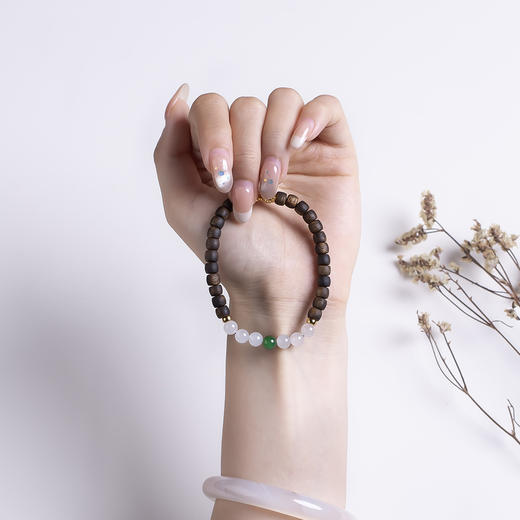 xy0520沉香+和田玉莲蓬子手串 商品图7