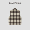 ROMI STUDIO“复古时髦”秋冬百搭格纹羊羔绒马甲背心RWCAW65080  商品缩略图1