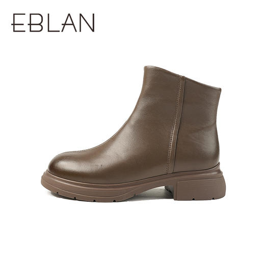 伊伴冬季超柔软简约基础百搭踝靴女时尚休闲鞋B25573513 商品图1