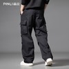 PINLI品立2025秋季新款男士户外多袋工装裤潮流百搭直筒休闲长裤GD253117020 商品缩略图2