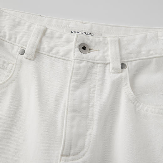 ROMI STUDIO“率性真我”雾面棉感YKK五金洗水牛仔直筒裤RWCSXD1975 商品图4