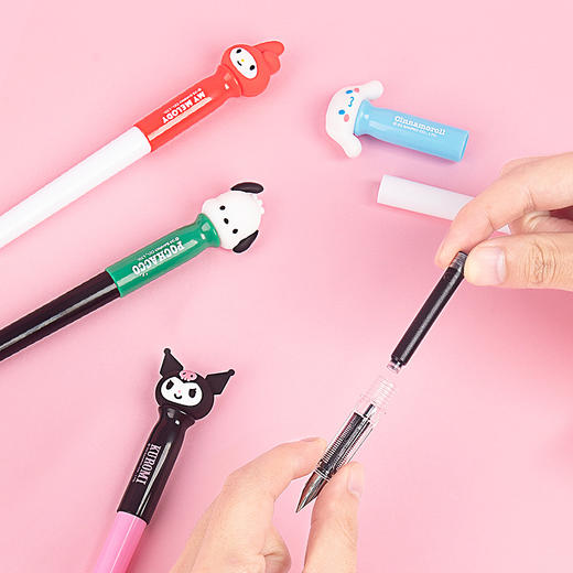 广博三丽鸥不可擦钢笔组合（2支钢笔+4支墨胆） 商品图3