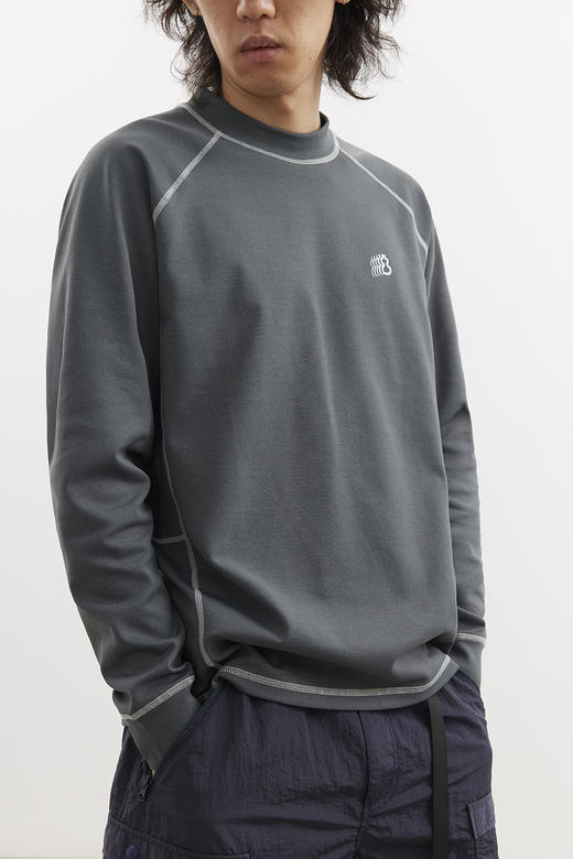 吃茶去chichaqu25速干明线防晒吸湿排汗半高领长袖T恤户外运动 商品图0