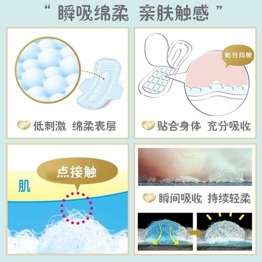 日本进口花王乐而雅卫生巾棉柔加长透气夜用护翼F30CM*10无荧光剂效期26年6月 商品图4