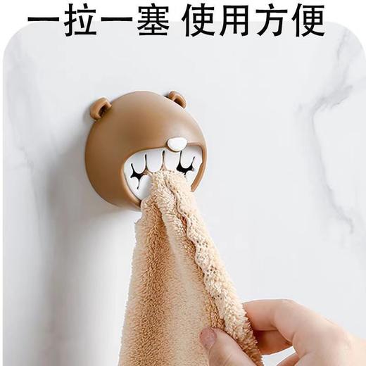 创意卡通毛巾塞 免打孔厨房抹布挂杆迷你毛巾架擦手巾洗脸巾挂架 商品图2