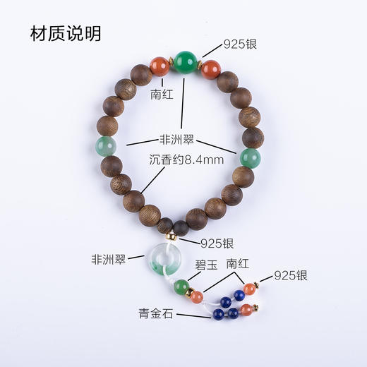 xy0528沉香+南红非洲翠手持手串 商品图6