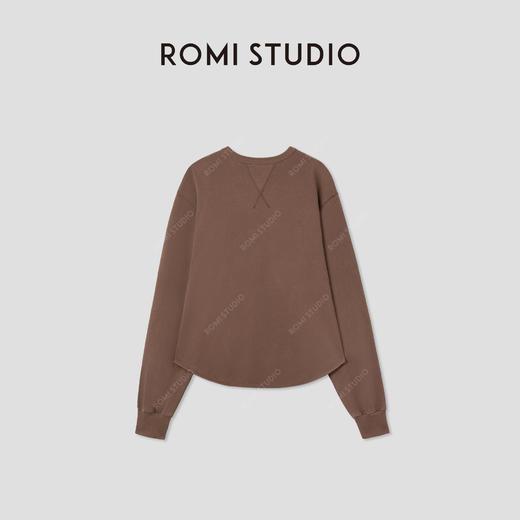 ROMI STUDIO“日式复古”100%长绒棉挺括圆领套头卫衣RWCASY4978  商品图1