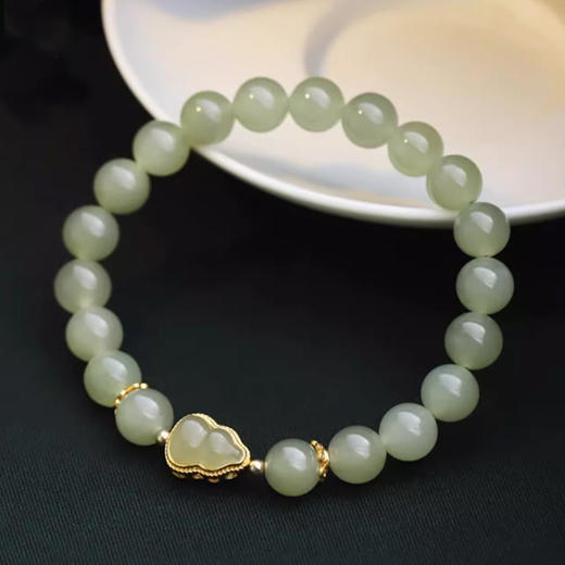 福禄浅晴水和田玉手串8mm 商品图0